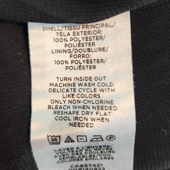 LOFT Top – Black Sequin Sheer Tank with V-Neck Front & Back - Picture 6 of 6